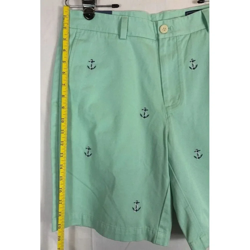 Vineyard Vines Classic Fit 9” Breaker Shorts Green Nautical Men’s 33” NWT